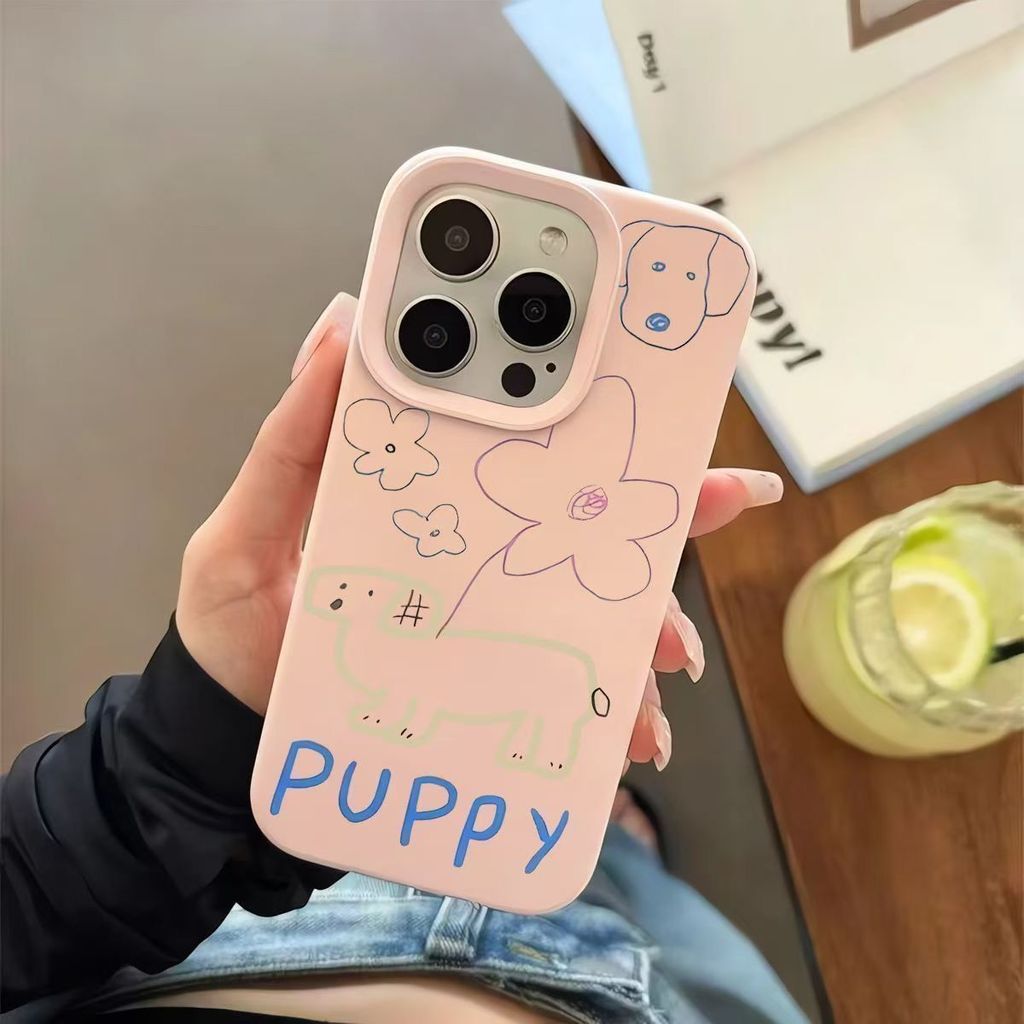 ดอกไม้ [Infinite Case] Dog Painting Casing Hp Infinix Smart 10 Hot 60 Pro Plus Itel P55 4G Smart 9 8