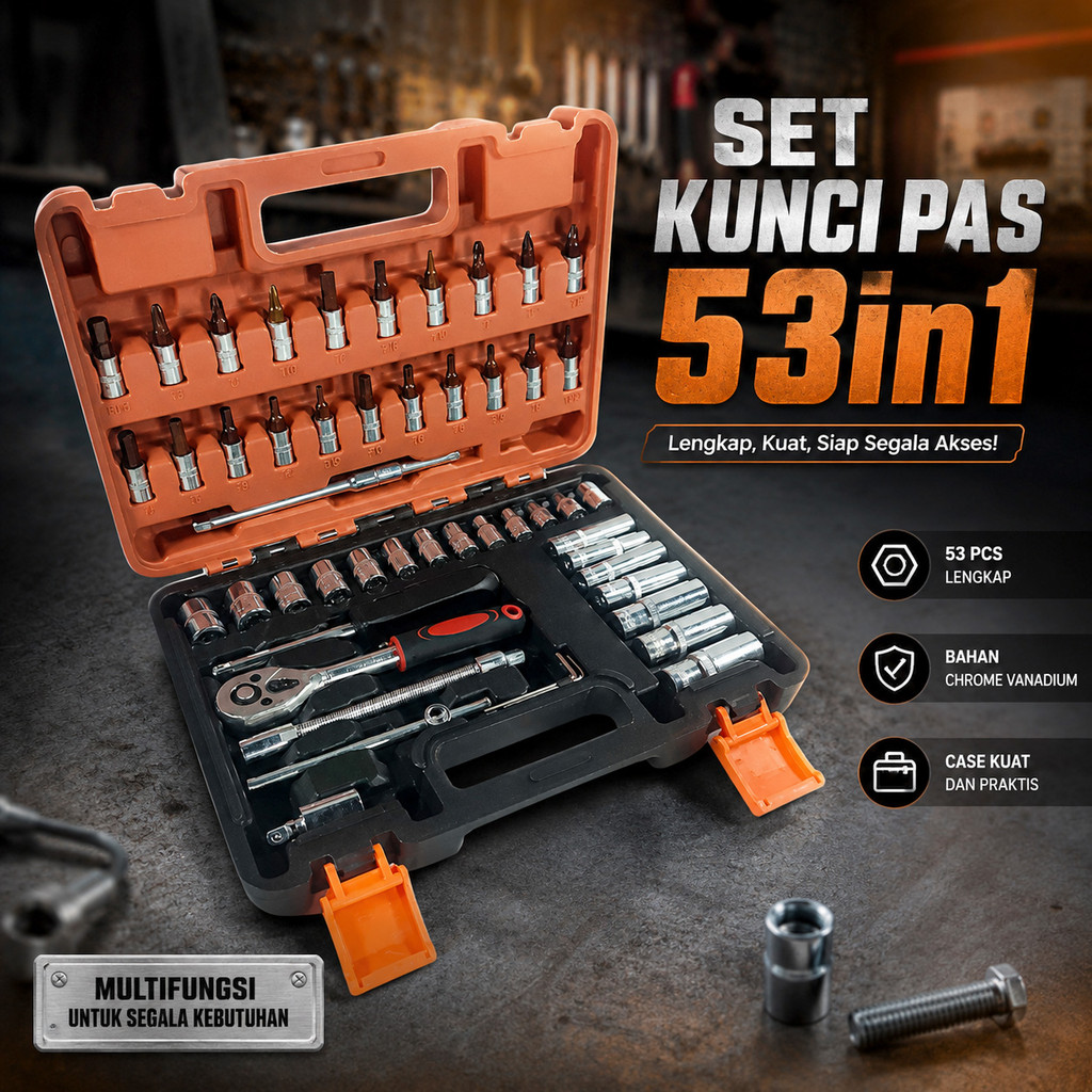 ชุดประแจ Taffia Professional Tools 53in1 - CR-V53