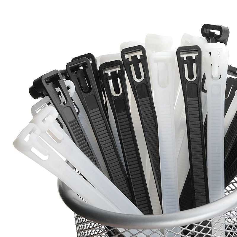 TaffiGUARD Cable Ties Zip Cable Organizer นํากลับมาใช้ใหม่ได้ 8x400 มม. 100 ชิ้น - NL816