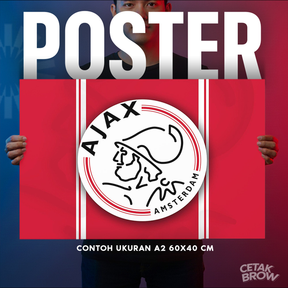 AFC Ajax Amsterdam Skyline City Landmarks & Club Pride Urban Landscape Art โปสเตอร์สามารถพิมพ์ตกแต่ง