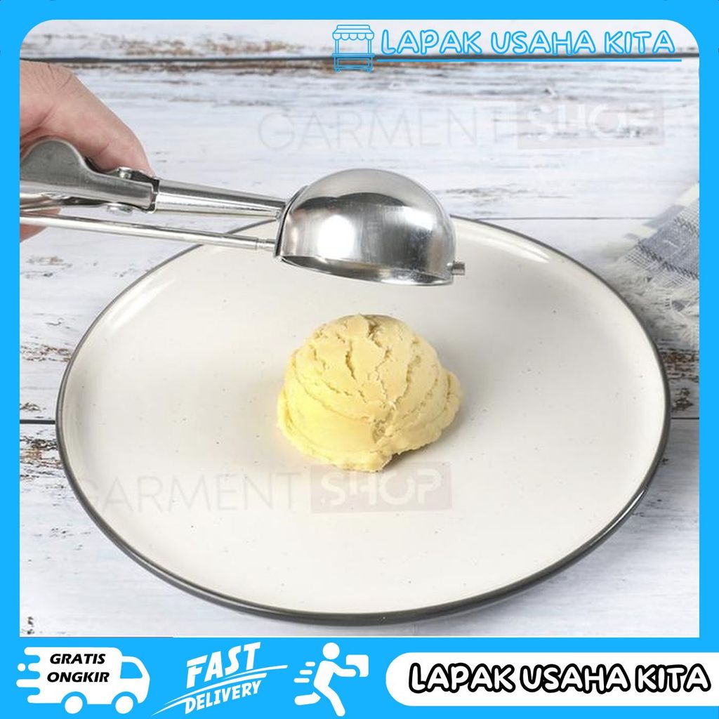 STAINLESS STEEL ICE CREAM SCOOP LARGE ROUND ICE CREAM SCOOP TOOL 4 ปลอดภัย PRIVACY