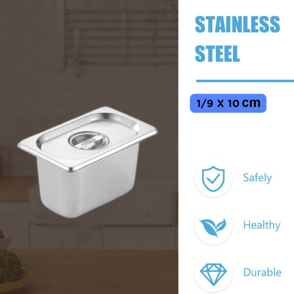 One Two Cups Food Container Stainless Steel Buffet Food Container - GN-201