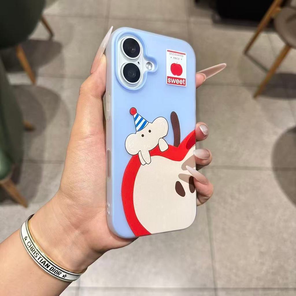 การ์ตูน Jelly 2 In 1 Apple สําหรับ Realme Realme Note 80 70 C75 C85 Pro หมายเหตุ 60 60X C71 C75X 3Gd
