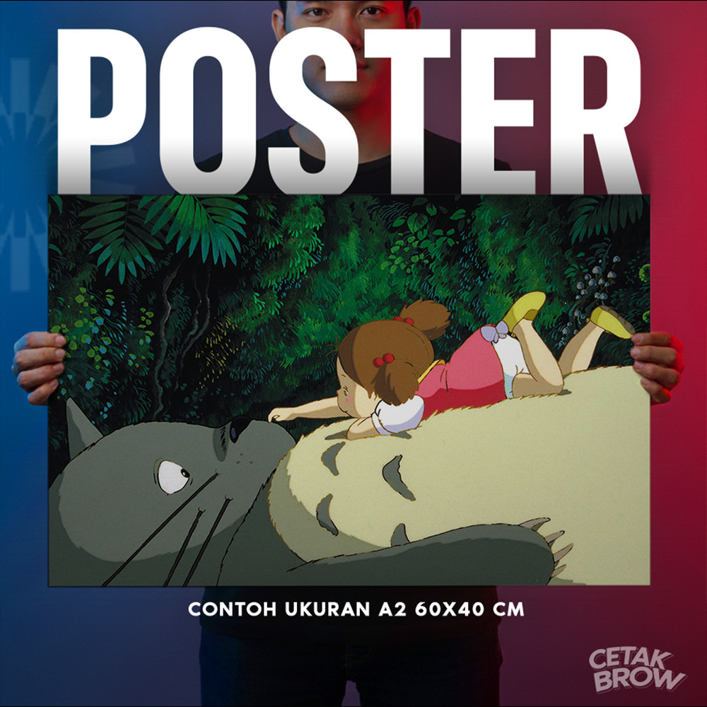 Totoro อย่างเป็นทางการ Ghibli Museum ภาพโปสเตอร์ Exclusive Room Wall ตกแต่งศิลปะระดับพรีเมียม