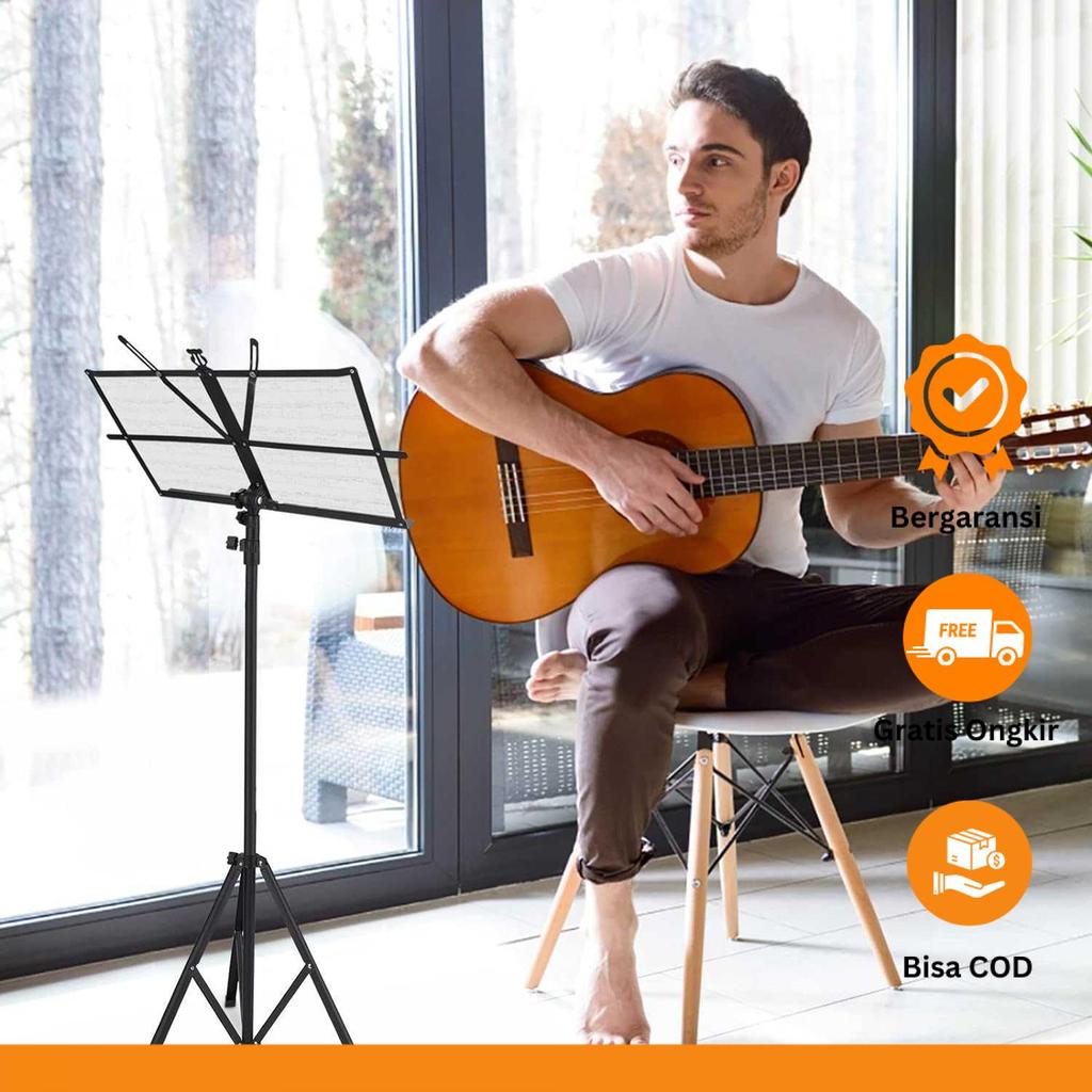 TaffSTUDIO แผ่นเพลงกระดูก Score ขาตั้งขาตั้งกล้องแบบพับได้ 1.2 ม. - F-01HC