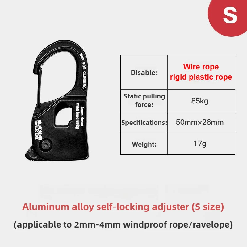 TENDA LIFE Self-Locking Rope Tensioner Canopy Tent Rope Lock - IDL021