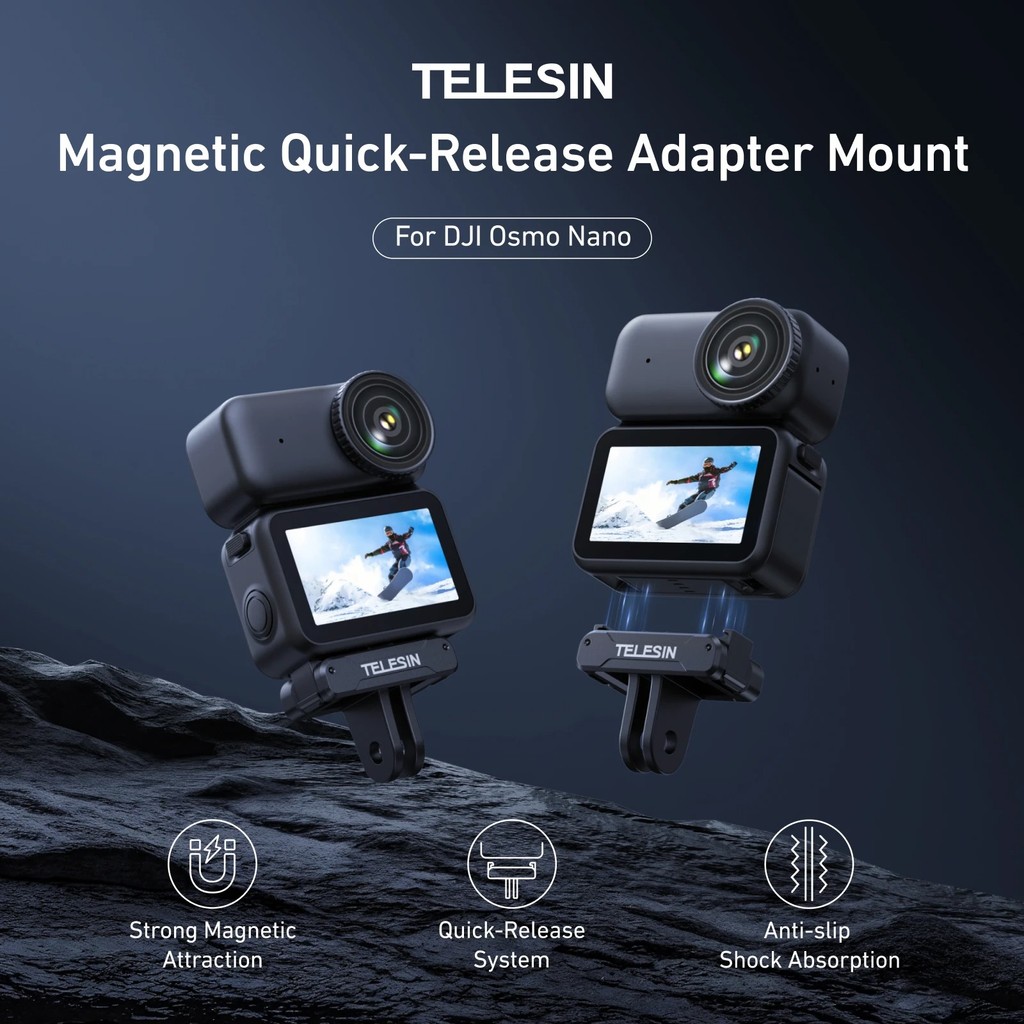 TELESIN Magnetic Quick Release Action Camera Adapter DJI OSMO Nano - S7-JBK-25-DJ