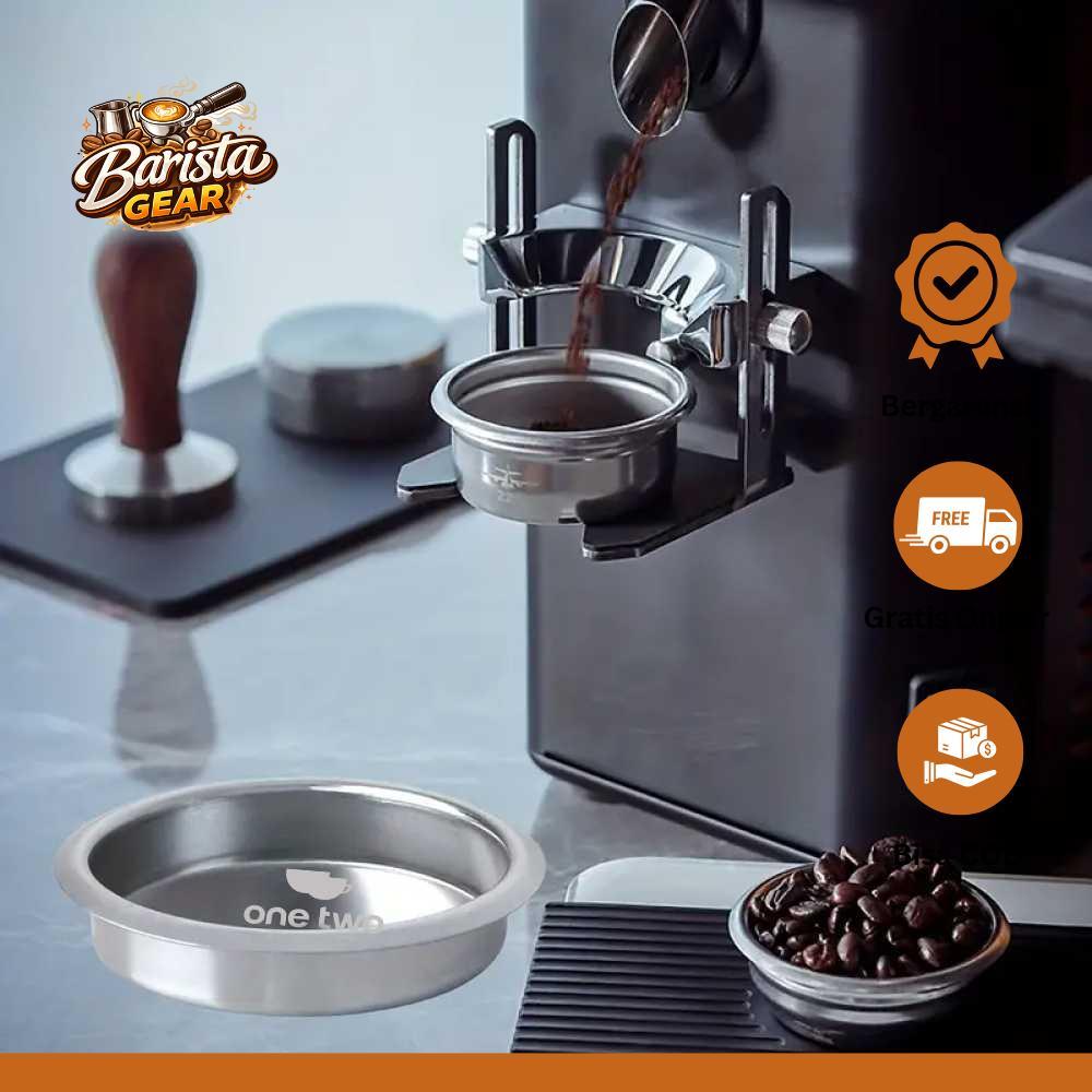 One Two Cups Basket Blind Filter Portafilter Backflush Stainless Steel - Y582