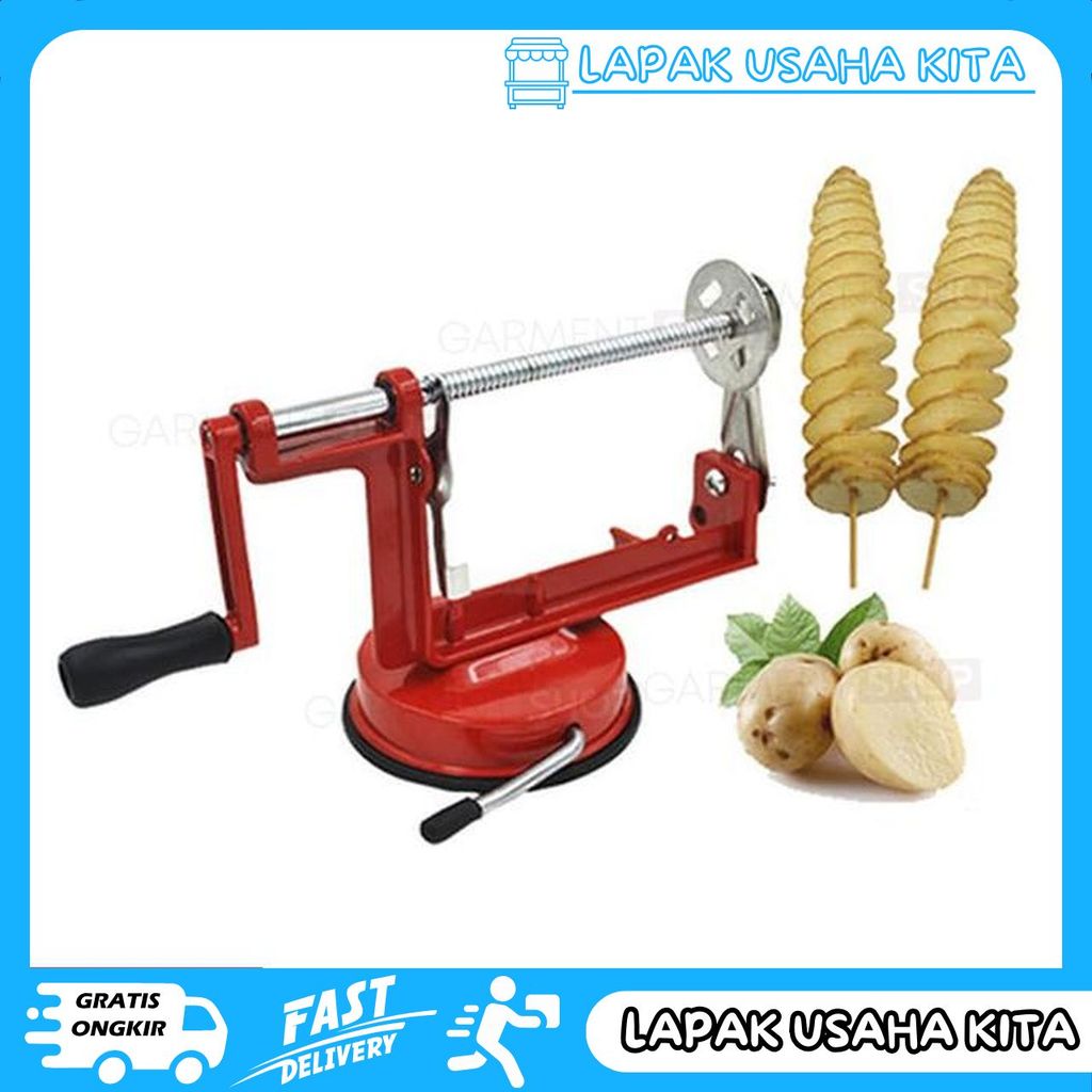 SPIRAL POTATO SLICER CHIPS SLICER เครื่องตัดขูดด้ายหมุน POTATO CHIPS POTATO หวาน POTATO ความเป็นส่วน