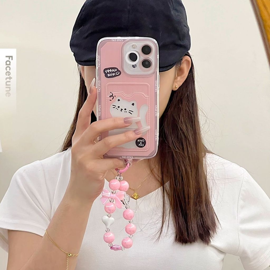 MERAH Red Card Holder Guava Case Hp Iphone 11 Pro Max 16 Pro Max 17 Pro Max 8 Plus 13 Pro Max Se 202
