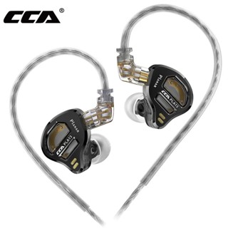 Cca PLA13 ชุดหูฟังอินเอียร์ แบบมีสาย ไดรเวอร์ไดนามิก HiFi สเตอริโอเบส พร้อมไมโครโฟน สําหรับเล่นกีฬา