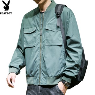 Playboy Spring and Summer New Fashion Mock Neck Mens Jacket