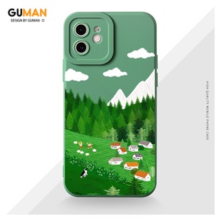 GUMAN เคสไอโฟน เคสซิลิโคนนุ่มกันกระแทกการ์ตูนน่ารักตลก เคสโทรศัพท์ Compatible for iPhone 14 13 12 11 Pro Max SE 2020 X XR XS 8 7 6 6S Plus พลัส XYM1563