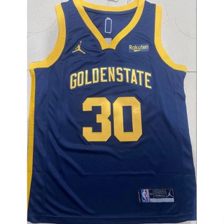 เสื้อกีฬาบาสเก็ตบอล ปักลาย NBA Golden State Warriors 30 Stephen Curry city 2022 23 สีฟ้ากรมท่า สําหรับผู้ชาย