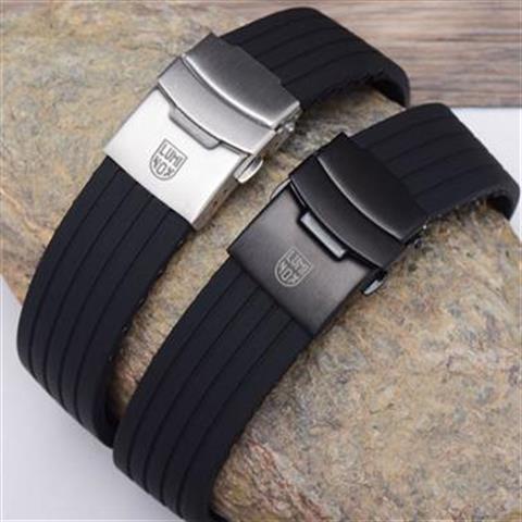2/20✈Luminox สายนาฬิกาซิลิโคน 3051 3081 Luminox Military Watch 8821 ยางกันน้ําแบบนุ่ม 23mm