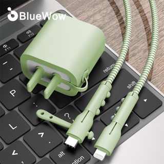 【iP-Set18/20W】BlueWow Cable Protector For Phone Charger Head Protector USB Data Cable Line Protection Sleeve Cable Protective.