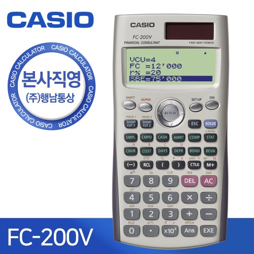 Casio เครื่องคิดเลขทางการเงิน FC-200V สําหรับที่ปรึกษาที่ปรึกษาด้านการเงิน