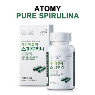 Atomy Pure Spirulina อาหารเสริมเพื่อสุขภาพ 100% 400 มก. x 120 แคปซูล