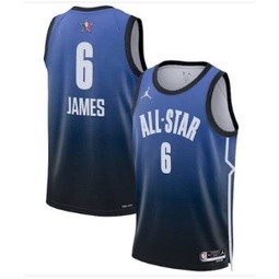 hot pressed 2023 nba all star NO. 6 James blue basketball jersey