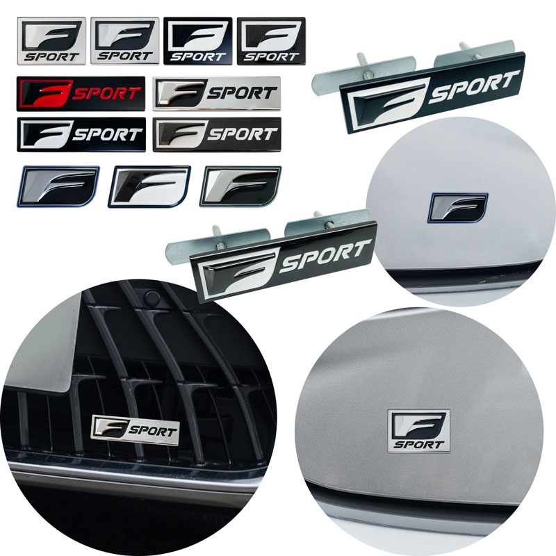 F Sport สติกเกอร์ตราสัญลักษณ์โลหะ 3D สําหรับติดกระจังหน้า และหลังรถยนต์ Lexus IS ISF GS RX RX350 ES IS250 ES350 LX570 CT200