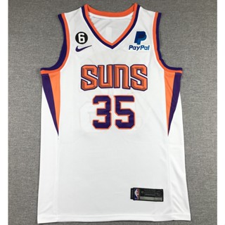 เสื้อกีฬาบาสเก็ตบอล ปักลายนกฟินิกซ์ suns 35 Kevin Durant mark 6 สีขาว สําหรับผู้ชาย 2023