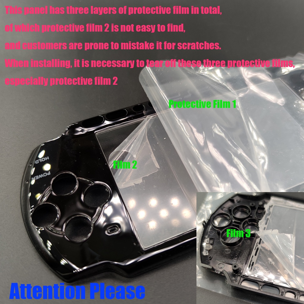 เคสฝาครอบเชลล์แบบเต็มพร้อมปุ่มชุดเปลี่ยนสําหรับ Sony PSP 3000 PSP3000 อะไหล่คอนโซลเกม