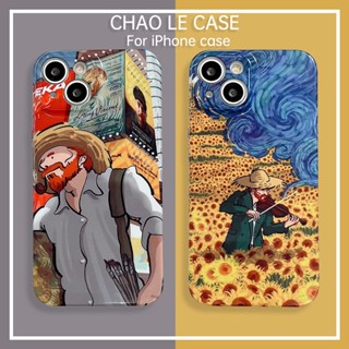 เคสโทรศัพท์มือถือกันกระแทก Van Gogh สำหรับ iphone 14 pro 13 Pro max รวมทุกอย่างเปลือกแข็ง iphone 12 Pro 11 xs max xr x/xs art Van Gogh ภาพวาดสีน้ำมันเคสโทรศัพท์มือถือ