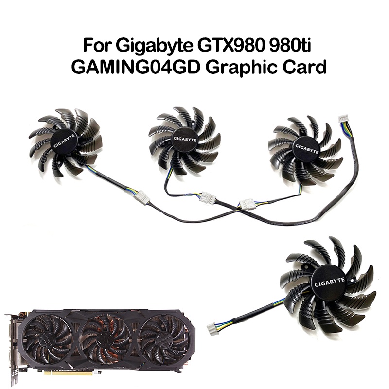 พัดลมระบายความร้อนการ์ดจอ สําหรับ Gigabyte GTX980 980ti GAMING-4G