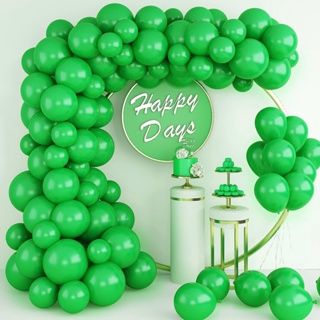 100pcs Green Balloons Matte Green Latex Balloons 5inch 10inch 12inch Different Sizes, Emerald Green Balloon Garland Arch Kit for Birthday Party Decorations Dinosaur Jungle Safari T