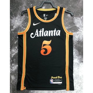 hot pressed 2023 nba Atlanta Hawks No.5 Murray black city edition basketball jersey