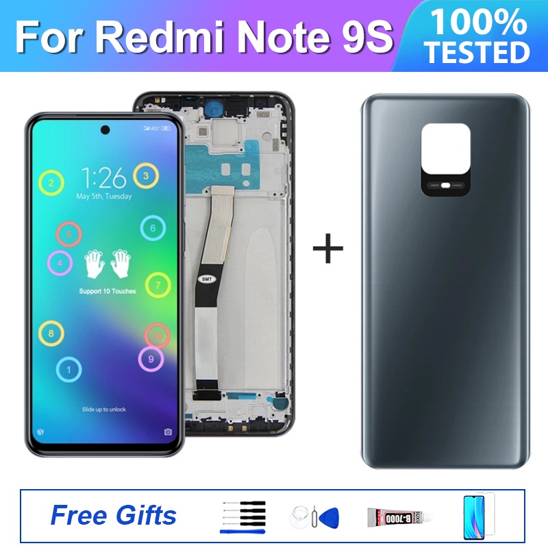 จอแสดงผล LCD หน้าจอสัมผัส และฝาครอบแบตเตอรี่ แบบเปลี่ยน สําหรับ Xiaomi Redmi Note 9S Note 9 Pro