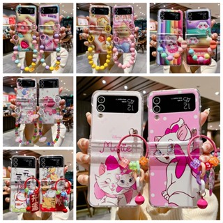 เคสโทรศัพท์มือถือ PC พับได้ กันกระแทก ลายการ์ตูนกระต่าย สีรุ้ง สําหรับ OPPO Find N2 Flip 5G