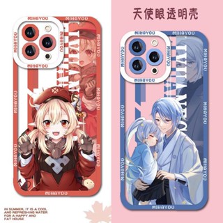 【Genshin Impact 】เคสโทรศัพท์มือถือ TPU ใส ลายอะนิเมะ Kamisato Ayato and Klee สําหรับ IPhone 14 13 12 11 Pro Max 14Plus 13 12 Mini 6 6s 7 8 Plus XR X XS Max