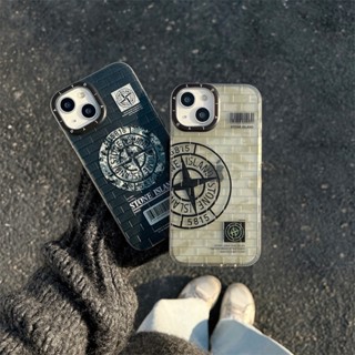 STONE ISLAND เคสโทรศัพท์มือถือ กันลื่น ลายฉลากหินอิฐ สําหรับ iPhone 14 Promax 13 Pro max 12 11