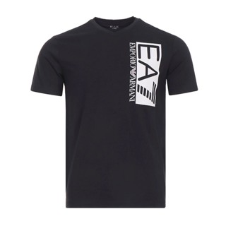 [Direct] Emporio Armani EA7 เสื้อยืด คอวี ผ้าฝ้าย สําหรับผู้ชาย