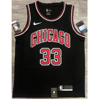 hot pressed nba Chicago Bulls No. 33 Pippen black classic basketball jersey