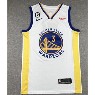 ใหม่ NBA Golden State Warriors สําหรับผู้ชาย 2023 #เสื้อกีฬาบาสเก็ตบอล ปักลาย 3 Poole สีขาว