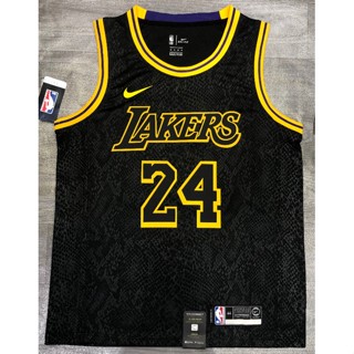 hot pressed nba Los Angeles Lakers No. 24 Kobe Bryant black print basketball jersey