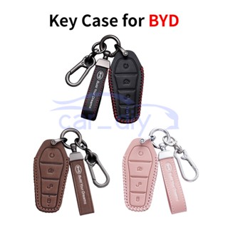 เคส กุญแจหนัง ฝาครอบรีโมทพร้อมพวงกุญแจสําหรับ BYD Atto3 2022/2023/EV เกราะป้องกัน