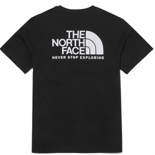 เสื้อยืดคอกลม แขนสั้น ผ้าฝ้ายแท้ พิมพ์ลายโลโก้ The North Face ระบายอากาศ สําหรับคู่รัก