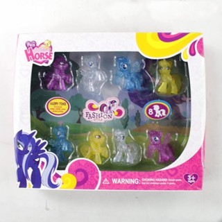 โมเดลฟิกเกอร์ My Little Pony: The Movie Fun Lovely Horse Friendship Magic Pop Rainbows Unicorn Poni PVC ของเล่นสําหรับเด็ก 8 ชิ้น ต่อชุด