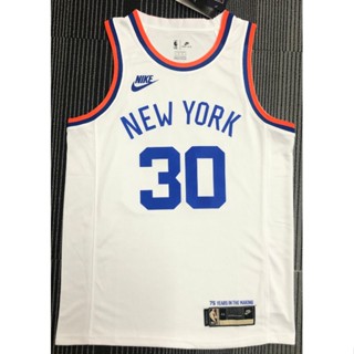 hot pressed nba New York Nicks No.30 Randle retro white basketball jersey