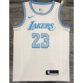 hot pressed nba Los Angeles Lakers No. 23 James white 2021 city edition basketball jersey