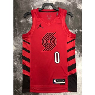 hot pressed 2023 nba Portland  Blazers No. 0 Lillard red basketball jersey