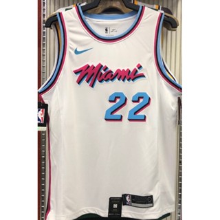 hot pressed nba Miami Heat No. 22 Butler white round neck basketball jersey