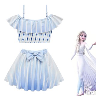 ชุดว่ายน้ําคอสเพลย์ การ์ตูนเจ้าหญิงเอลซ่าน่ารัก เหมาะกับปาร์…