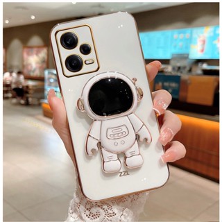 เคสซิลิโคนนิ่ม ลายนักบินอวกาศ พร้อมขาตั้ง สําหรับ Xiaomi Redmi Note 12 4G 5G Redmi Note 12 Pro 5G 4G Note 12S Redmi 12