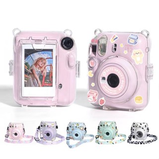 ใหม่ instax mini 12 อุปกรณ์เสริม ป้องกันกล้อง เคสกระเป๋า พร้อมสายคล้องรูป สติกเกอร์