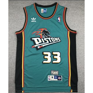 nba Detroit Pistons No. 33 Hill green -black basketball jersey