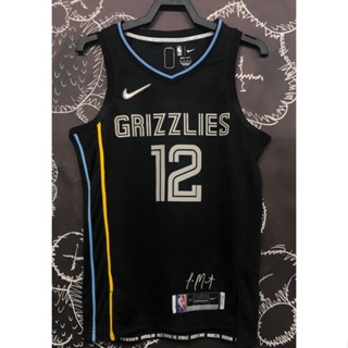 hot pressed 2022 nba Memphis Grizzlies No.12 Morant black mvp basketball jersey